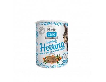 Лакомства для кошек Brit Care Cat Snack Superfruits Herring сельдь, 100 г