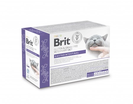 Корм влажный для кошек Brit GF VetDiet Gastrointestinal с ягненком, 12 x 85 г