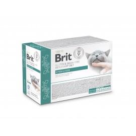 Корм вологий для котів Brit GF VetDiet Care Sterilised з лососем, 12 x..