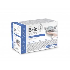 Корм вологий для котів Brit GF VetDiet Recovery з лососем, 12 x 85 г..