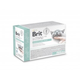 Корм влажный для кошек Brit GF VetDiet Urinary and Stress Relief с инд..