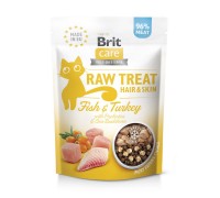 Ласощі для котів Brit Raw Treat Hair & Skin Freeze-dried з рибою та ін..