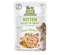 Корм влажный для котят Brit Care Cat Fillets in Gravy Choice Chicken ф..