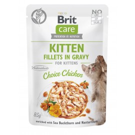 Корм вологий для кошенят Brit Care Cat Fillets in Gravy Choice Chicken..