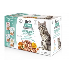 Корм влажный для стерилизованных кошек Brit Care Flavour box Sterilize..