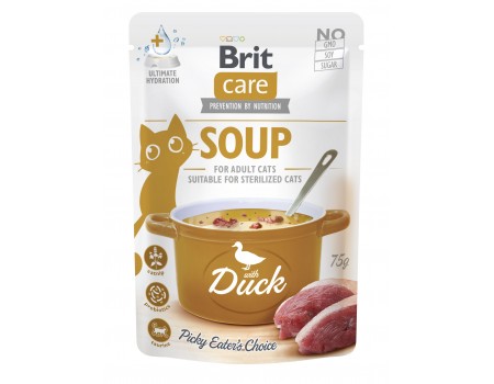 Корм влажный "Суп для кошек Brit Care Soup with Duck с уткой", 75 г