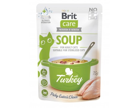 Корм влажный "Суп для кошек Brit Care Soup with Turkey с индейкой", 75 г