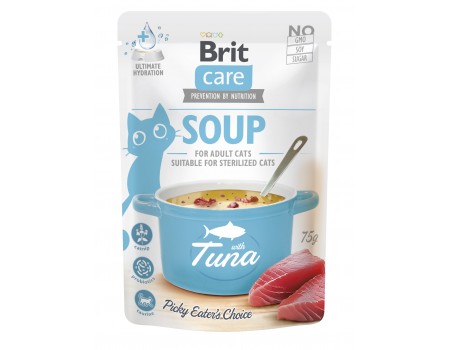 Корм влажный "Суп для кошек Brit Care Soup with Tuna с тунцом", 75 г