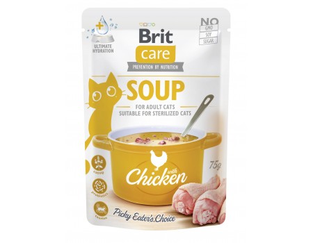 Корм влажный "Суп для кошек Brit Care Soup with Chicken с курицей", 75 г
