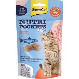 Ласощі для котів GimCat Nutri Pockets Fish Лосось,  60 г..
