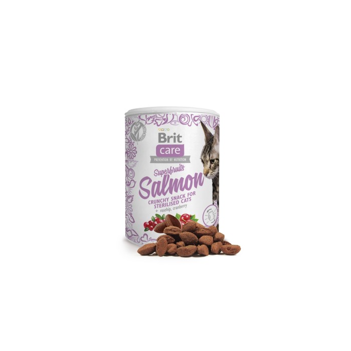 Ласощі для котів Brit Care Cat Snack Superfruits Salmon, лосось, 100 г