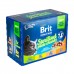 Влажный корм Brit Premium Cat Набор паучей семейная тарелка для стерилизованных кошек, ассорти 4 вкуса, 100 г х 12 шт  - фото 2