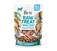 Лакомство для собак Brit Raw Treat freeze-dried Skin and Coat для кожи..