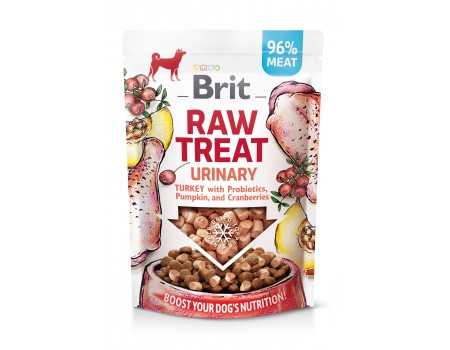 Лакомство для собак Brit Raw Treat freeze-dried Urinary для профилактики мочекаменной болезни, индейка, 40 г