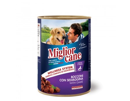Влажный корм для собак Migliorcane с кусочками дичи, 405 г