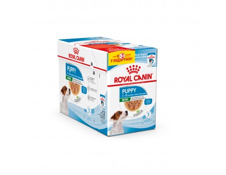 Акция Royal canin MINI PUPPY 0.085kg - упаковка 9шт +3шт в подарок
