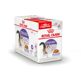 Влажный корм ROYAL CANIN STERILISED IN GRAVY для взрослых стерилизованных кошек, 9+3 шт, 12х85 г