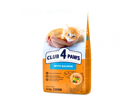 Корм Club 4 Paws для котят, с лососем 5 кг