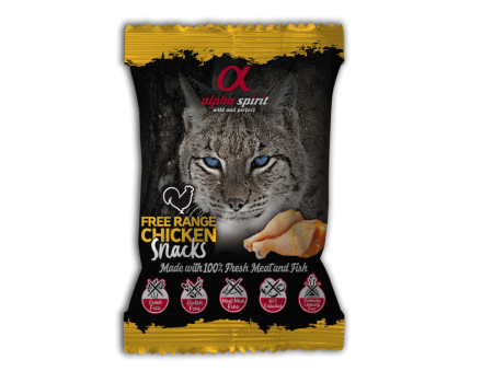 Полувлажное лакомство для кошек Alpha Spirit CAT Snacks Chicken, кубики с курицей, 50 г