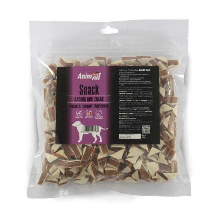 Лакомство AnimAll Snack лососевые сэндвич-треугольники для собак 500 г, 99531