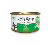 Вологий корм Schesir Chicken ШЕЗІР КУРЯЧЕ ФІЛЕ в желе, консерви для ко..