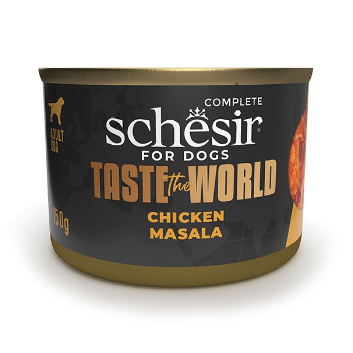 Влажный корм для собак Schesir Taste the World масала с курицей в бульоне, 150 г
