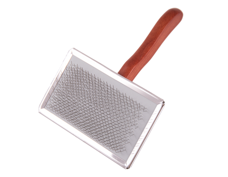 Пуходерка-сликер Dezynadog Firm Flat Slicker Large, большая, плоская, для труднодоступных мест вокруг глаз, лап и морды, для щенков и малых пород