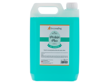 Шампунь Dezynadog Protein Plus High Volume, для стрижених порід, зміцнює і додає об'єму неслухняній шерсті, 5 л