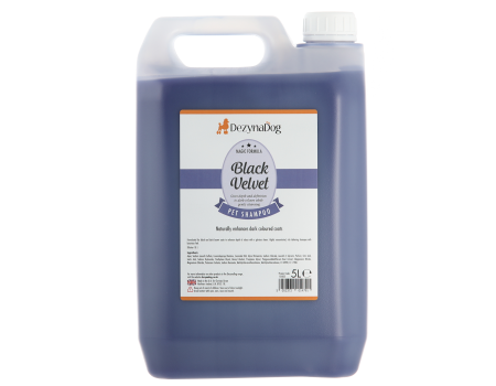 Шампунь Dezynadog Black Velvet Colour Enhance, для посилення кольору чорної та темно-коричневої шерсті, відновлює блиск та колір, 5 л