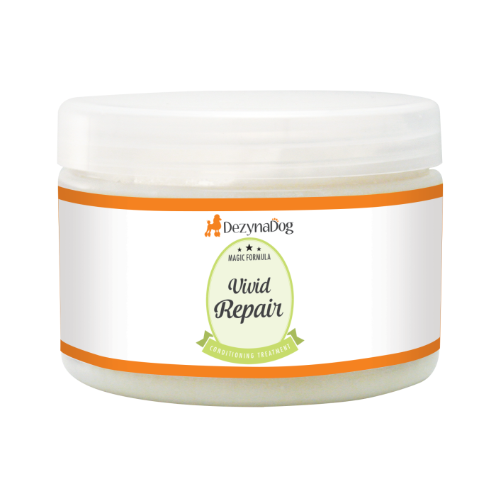 Кондиціонер Dezynadog Vivid Repair Treatment, відновлення і зволоження сухої пошкодженої шерсті, з гідролізованим пшеничним протеїном, 450 г