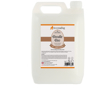 Кондиціонер Dezynadog Doodle Doo, розплутує, очищає, кондиціонує кучеряву шерсть породи Doodle, пухнастий фініш, 5 л