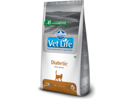 Сухий лікувальний корм Farmina Vet Life Diabetic, для кішок, контроль рівня глюкози в крові при цукровому діабеті, (25173) 400 г 