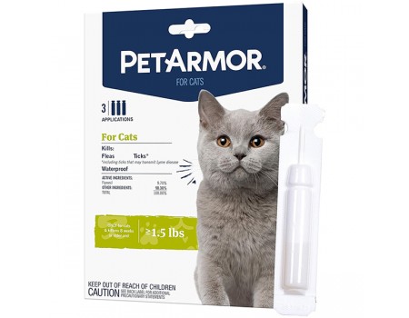 Краплі PetArmor Cat від бліх, кліщів, вошей для котів від 0.68 кг, 0.5 мл (1піп)