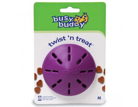 PetSafe Busy Buddy Twist`n Treat ПЕТСЕЙФ БИЗИ БАДДИ ТВИСТ ТРИТ суперпрочная игрушка для собак , Фиолетовый , M, для собак 10-22 кг , 10х10х7,4 см 