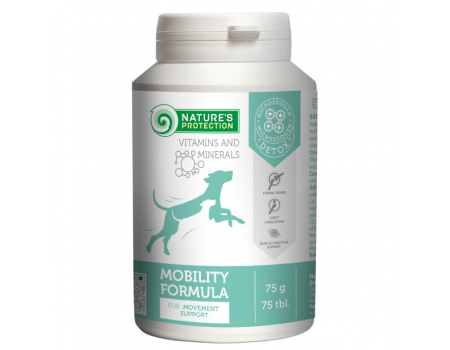 Добавка в рацион взрослых собак Nature's Protection Mobility Formula, для поддержки суставов и тканей, 75 г