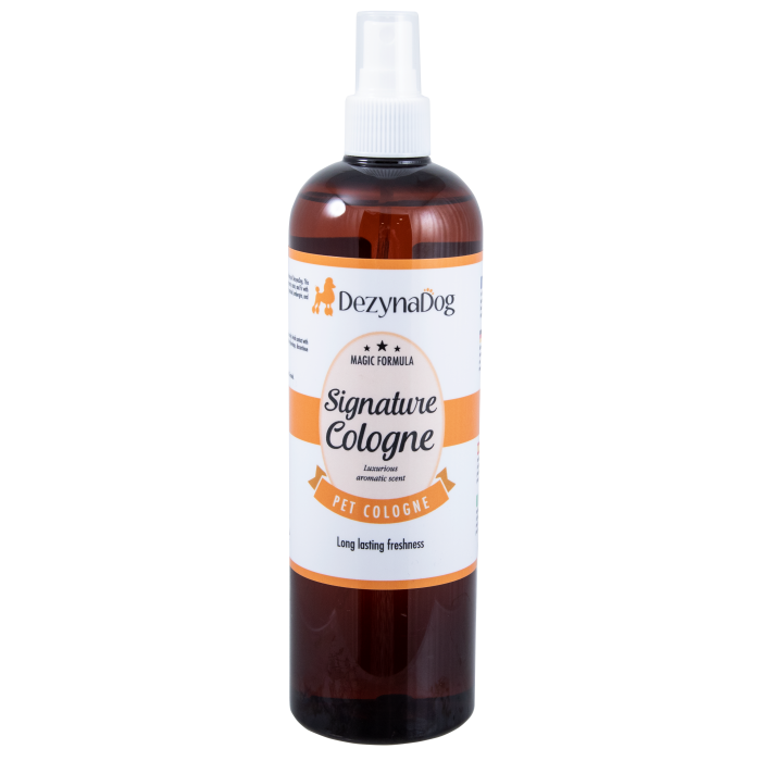 Спрей-парфум Dezynadog Signature Cologne, обєднує ноти лимону, бергамоту, каси і ялиці з відтінками квіткового жасмину, аромат для кобелів, 500 мл