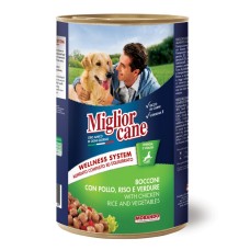 Влажный корм для собак Migliorcane  с кусочками курицы, рисом и овощами, 1250 г