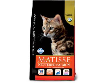 Повнорационный сухий корм Фарміна MATISSE NEUTERED SALMON для стерилізованих котів з лососем, 1,5 кг 32119