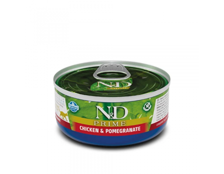 Влажный корм Farmina N&D Grain Free Prime Chicken Adult для кошек, беззерновой, с курицей и гранатом (102055) 70 г