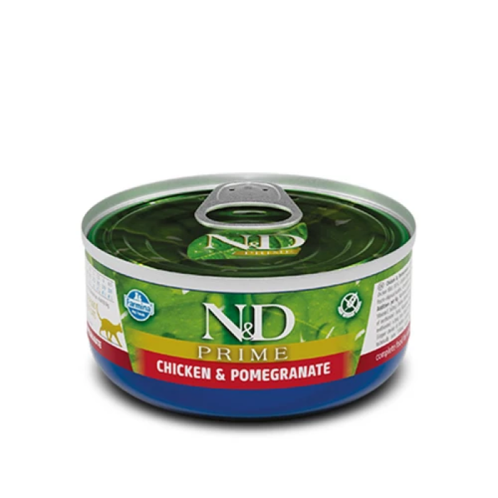 Вологий корм Farmina N&D Grain Free Prime Chicken Adult для котів, беззерновий, з куркою та гранатом (102055) 70 г