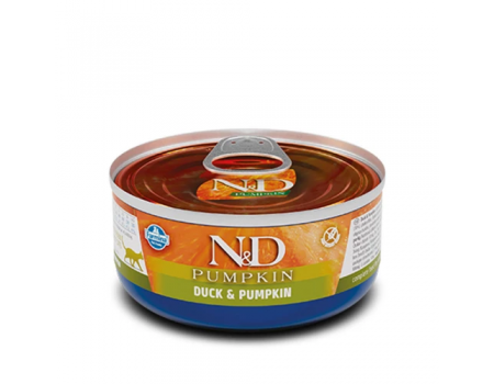 Влажный корм Farmina N&D Grain Free Pumpkin Duck Adult для кошек, беззерновой, с тыквой и уткой, (102093) 70 г