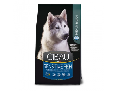 Сухий корм Farmina Cibau Sensitive Adult для середніх та великих собак із чутливим травленням, риба, 12 кг
