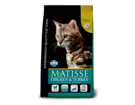 Сухой корм Farmina Matisse Adult Chicken & Turkey для взрослых кошек, курица и индейка, 0.4 кг