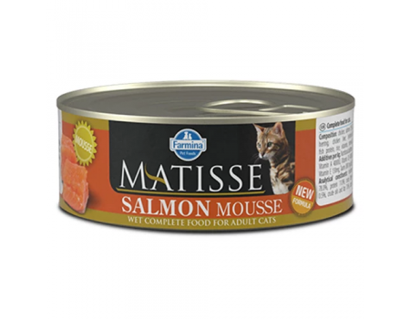 Влажный корм Farmina Matisse Cat Mousse Salmon для взрослых кошек, с лососем, 85 г
