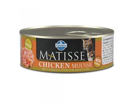 Вологий корм Farmina Matisse Cat Mousse Chicken для дорослих котів, з куркою, 85 г
