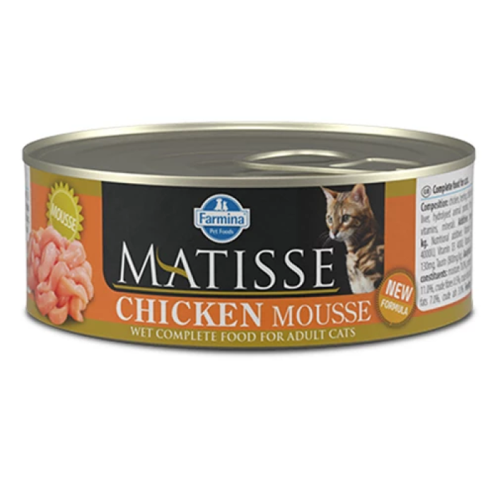 Влажный корм Farmina Matisse Cat Mousse Chicken для взрослых кошек, с курицей, 85 г