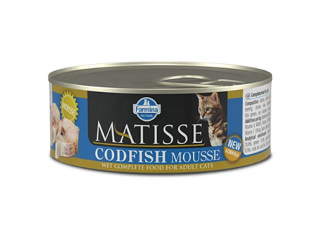 Вологий корм Farmina Matisse Cat Mousse Codfish для дорослих котів, з тріскою, 85 г