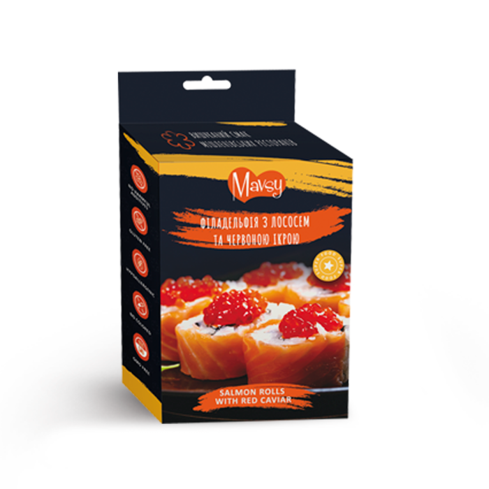 Лакомство для собак Mavsy Refined jerky, филадельфия с лососем и красной икрой, 100 г