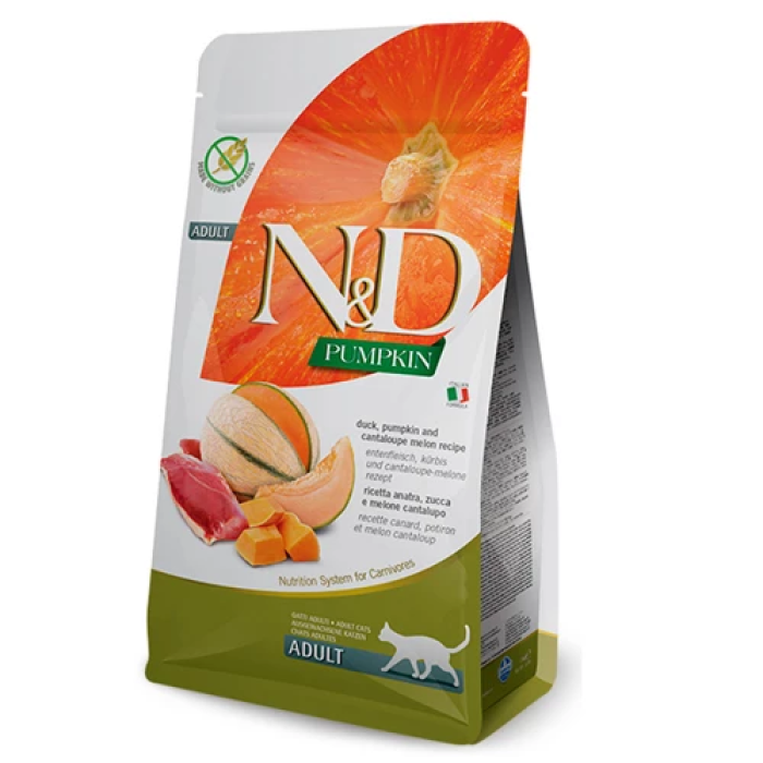 Беззерновий сухий корм Farmina N&D Cat Pumpkin Duck&Cantaloupe для дорослих котів, з качкою та гарбузом, (36131) 5 кг