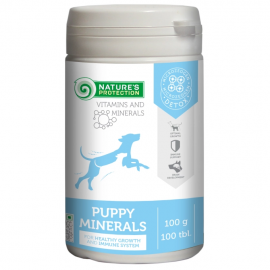 Добавка для щенков Nature's Protection Puppy minerals, для развития костей и здорового роста, 100 г